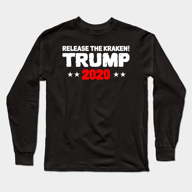 Release The Kraken Trump Sidney Powell Long Sleeve T-Shirt by ZenCloak